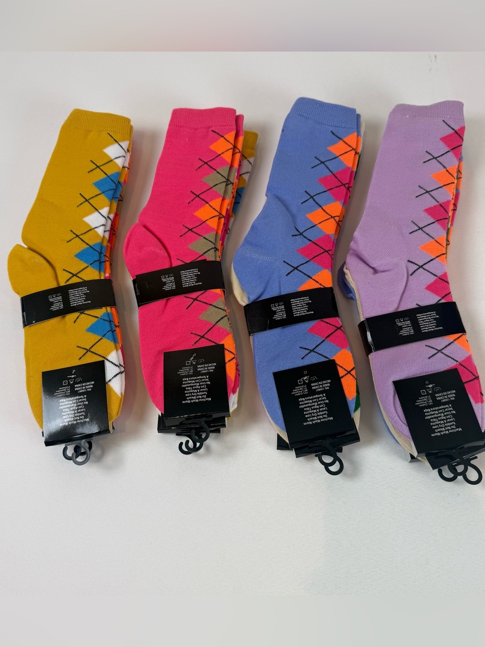 Step By Active Women’s Argyle Crew Socks Size 9–11 – 12 Pairs